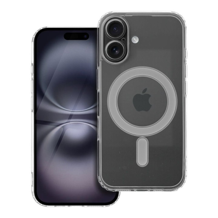 Чохол для iPhone 16 Clear Mag Cover (Str / Camera Protection) сумісний з MagSafe прозорий