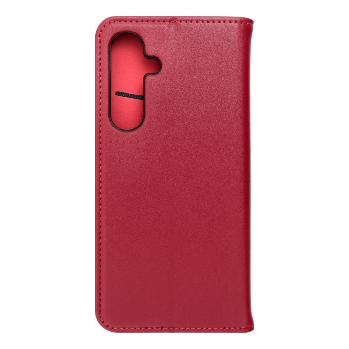 Чехол с клапаном для Samsung S24 FE Smart Pro Book кожаный бордовый
