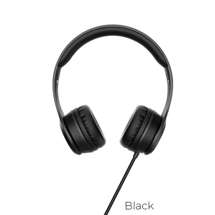 Wired on-ear headphones Jack 3,5 mm Hoco W21 black