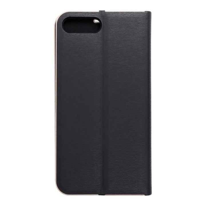 Чехол с клапаном для iPhone 7 PLUS / 8 PLUS Luna Book Gold черный