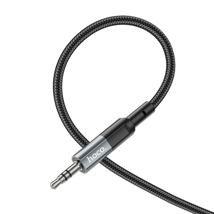 Кабель AUX Jack 3,5 mm на Jack 3,5 mm Hoco 1 m UPA23 сірий (SC)