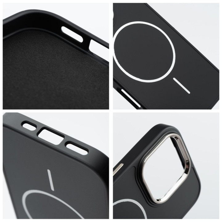 Case for iPhone 18 Pro Max / 17 Pro Max Frame Mag Cover compatible with MagSafe black