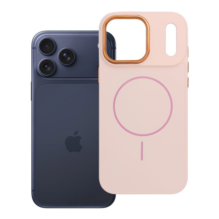 Etui na iPhone 18 Pro Max / 17 Pro Max Frame Mag Cover zgodne z MagSafe pudrowy róż