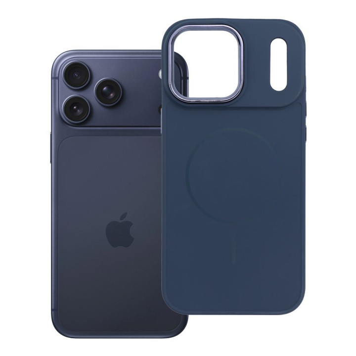 Etui na iPhone 18 Pro Max / 17 Pro Max Frame Mag Cover zgodne z MagSafe granatowe