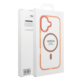 Чехол для Xiaomi Redmi 17 4G / 5G Frame Clear Hybrid Mag Cover совместимый с MagSafe оранжевый