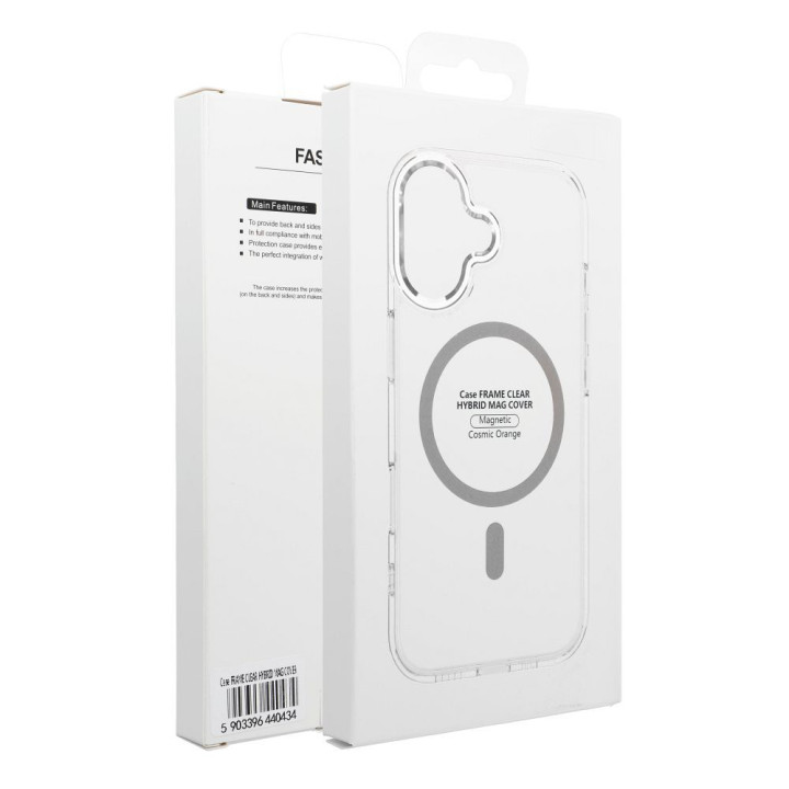 Чехол для Xiaomi Redmi 17 4G / 5G Frame Clear Hybrid Mag Cover совместимый с MagSafe прозрачный