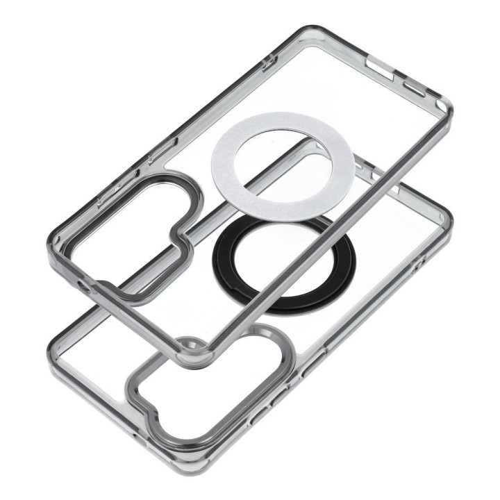 Чехол для Xiaomi Redmi 17 4G / 5G Frame Circle Stand совместимый с MagSafe черный