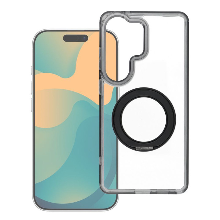 Чохол для Xiaomi Redmi 17 4G / 5G Frame Circle Stand сумісний з MagSafe чорний