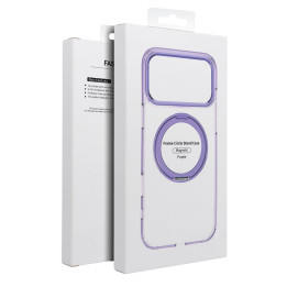 Etui na Xiaomi Redmi 17 4G / 5G Frame Circle Stand zgodne z MagSafe fioletowe
