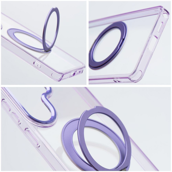 Чохол для Xiaomi Redmi 17 4G / 5G Frame Circle Stand сумісний з MagSafe фіолетовий