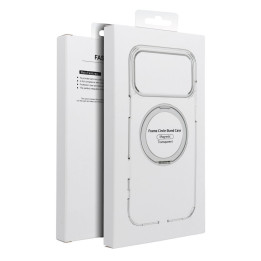 Чехол для Xiaomi Redmi 17 4G / 5G Frame Circle Stand совместимый с MagSafe прозрачный