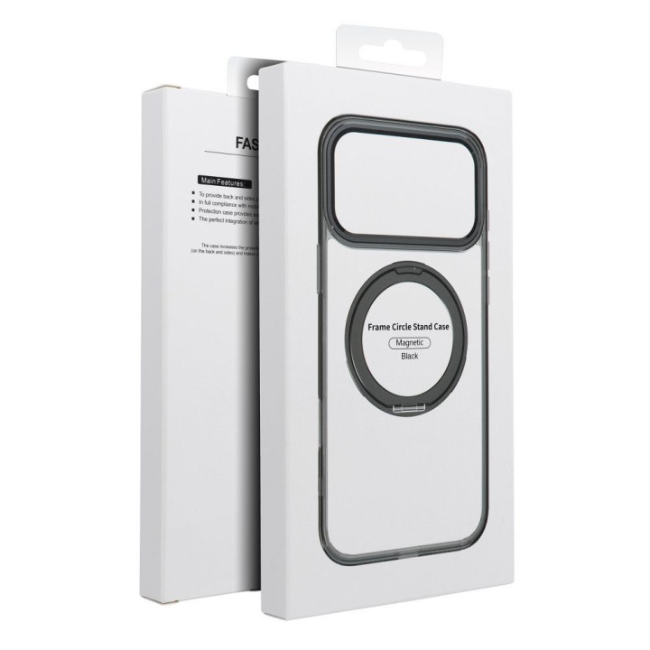 Case for Xiaomi Redmi 17 4G / 5G Frame Circle Stand compatible with MagSafe black