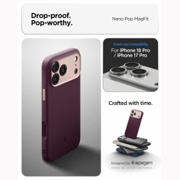 SPIGEN чехол NANO POP MAG совместимый с MagSafe для IPHONE 18 Pro /17 Pro burgundy beam