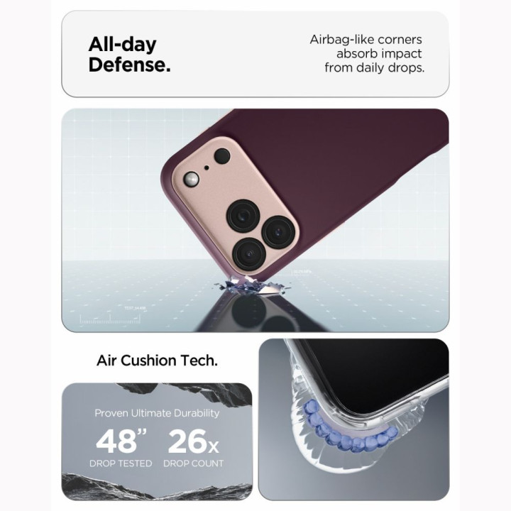 SPIGEN futerał NANO POP MAG kompatybilny z MagSafe do IPHONE 18 Pro /17 Pro burgundy beam