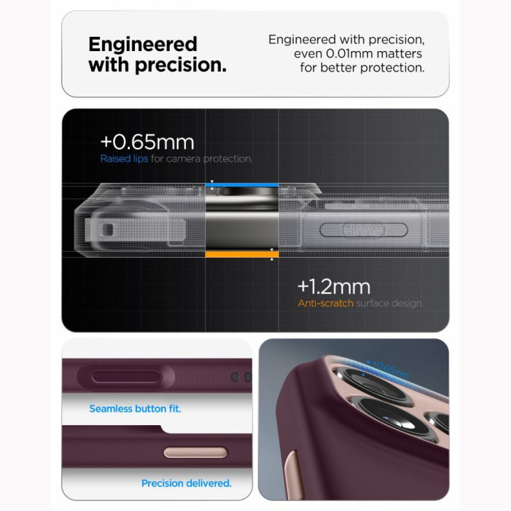 SPIGEN futerał NANO POP MAG kompatybilny z MagSafe do IPHONE 18 Pro /17 Pro burgundy beam