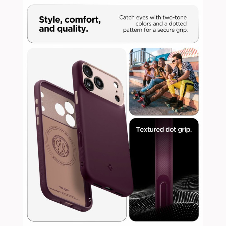 SPIGEN чехол NANO POP MAG совместимый с MagSafe для IPHONE 18 Pro /17 Pro burgundy beam