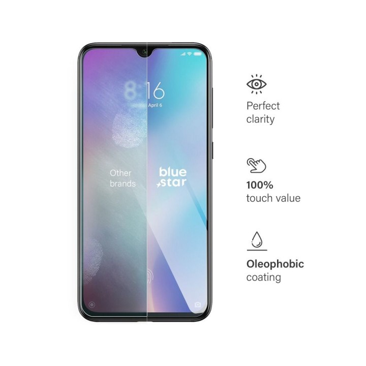 Закаленное стекло для Xiaomi Mi 9 Blue Star