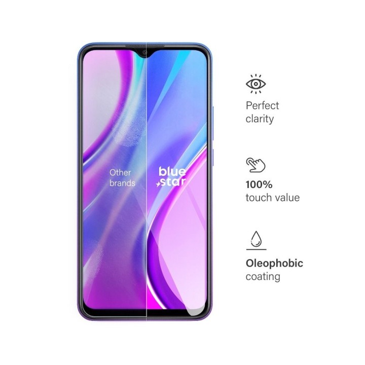 Закаленное стекло для Xiaomi Redmi 9 Blue Star