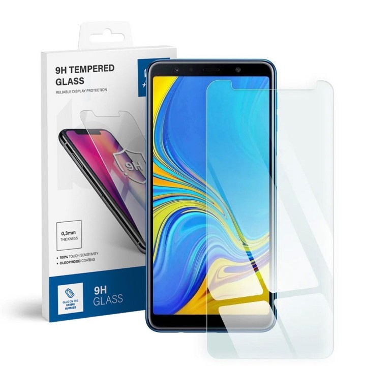 Загартоване скло для Samsung A7 2018 Blue Star