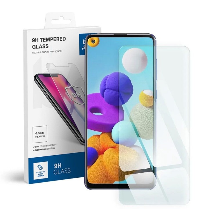 Tempered glass for Samsung A21s Blue Star