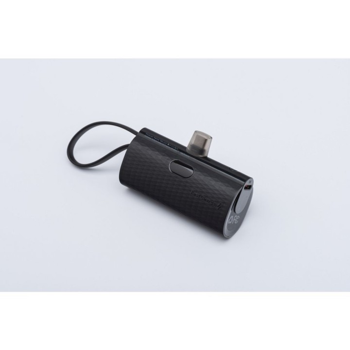 Повербанк Forcell F-Energy Power Plug F5K3 PD 20W 5000 mAh з вбудованим роз'ємом USB C чорний