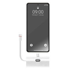 Power bank Forcell F-Energy Power Plug F5K3 PD 20W 5000 mAh with built-in connector USB C white