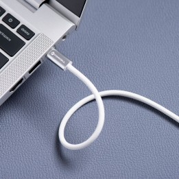 USB-C to USB-C cable Forcell F-Energy QC4.0 PD 5A 100W Cafule Color 1,2 m ACYH23 white