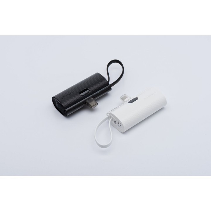 Повербанк Forcell F-Energy Power Plug F5K3 PD 20W 5000 mAh со встроенным разъемом USB C белый