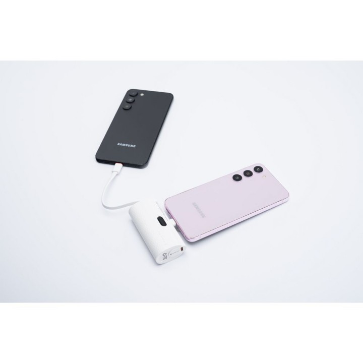 Повербанк Forcell F-Energy Power Plug F5K3 PD 20W 5000 mAh со встроенным разъемом USB C белый