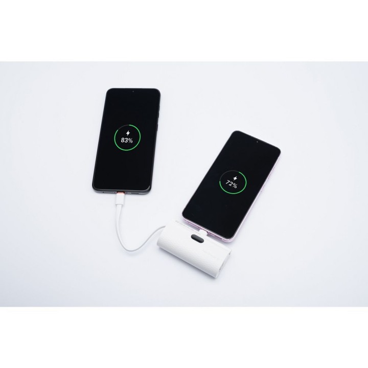 Power bank Forcell F-Energy Power Plug F5K3 PD 20W 5000 mAh with built-in connector USB C white