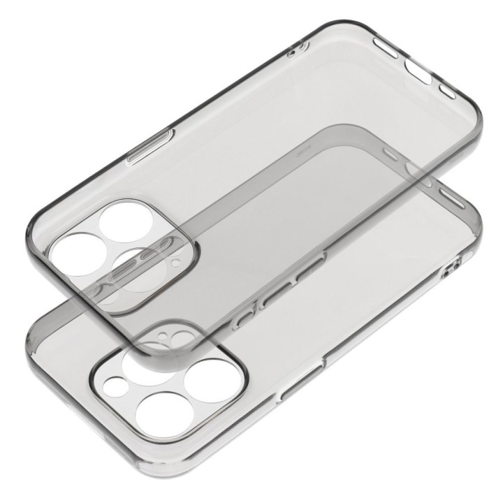Futerał BOX PREMIUM 1,5 mm do IPHONE 12 czarny transparentny