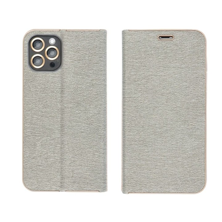 Flip case for Samsung A21s Luna Book Gold silver