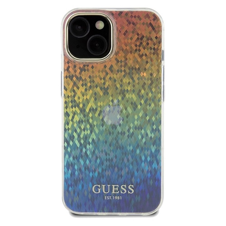 GUESS case for IPHONE 14 GUHCP14SHDECMI (IML Faceted Mirror / disco iridescent) multicolour