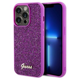 GUESS case for IPHONE 14 Pro Max GUHCP14XPMSDGSF (Disco Script Metal) fuchsia