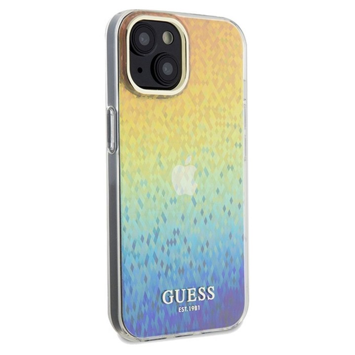 GUESS чехол для IPHONE 14 GUHCP14SHDECMI (IML Faceted Mirror / disco iridescent) разноцветный