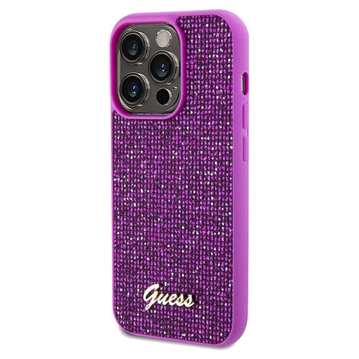 GUESS чохол для IPHONE 14 Pro Max GUHCP14XPMSDGSF (Disco Script Метал) фуксія