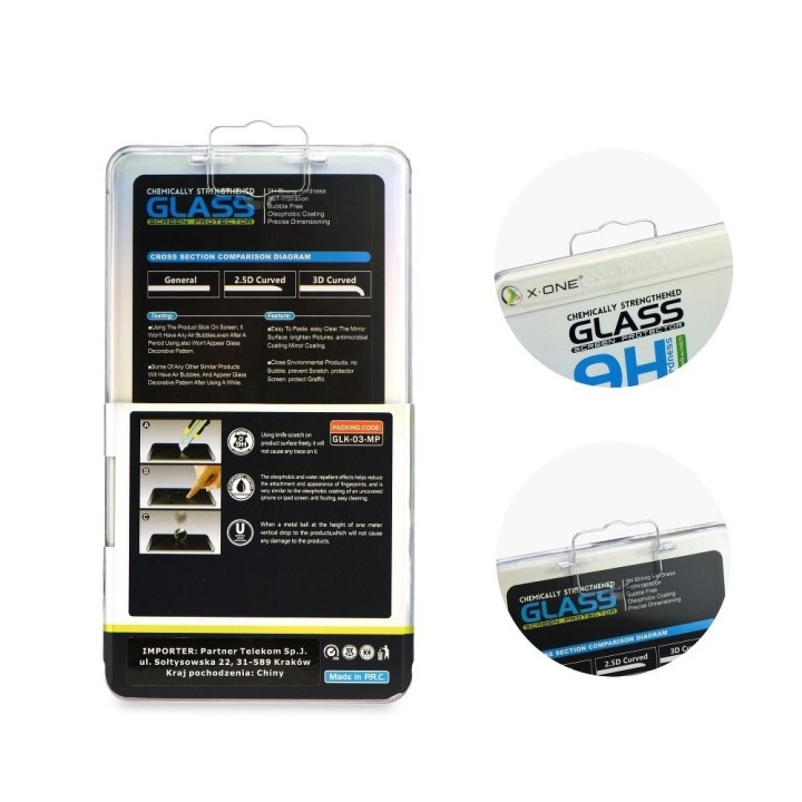 Tempered glass 3D for iPhone X/XS X-One black