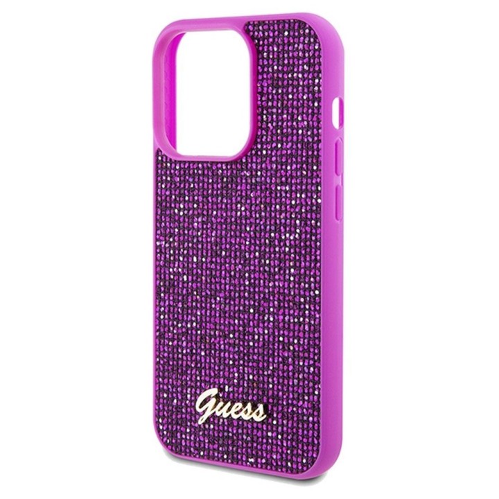 GUESS futerał do IPHONE 14 Pro Max GUHCP14XPMSDGSF (Disco Script Metal) fuksja