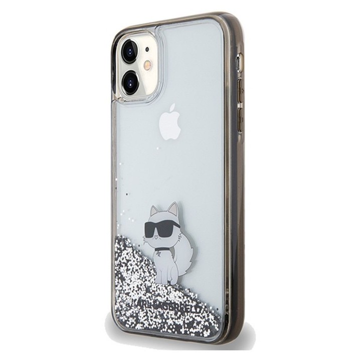 KARL LAGERFELD case for IPHONE 11 KLHCN61LKCNSK (Liquid Glitter C) transparent