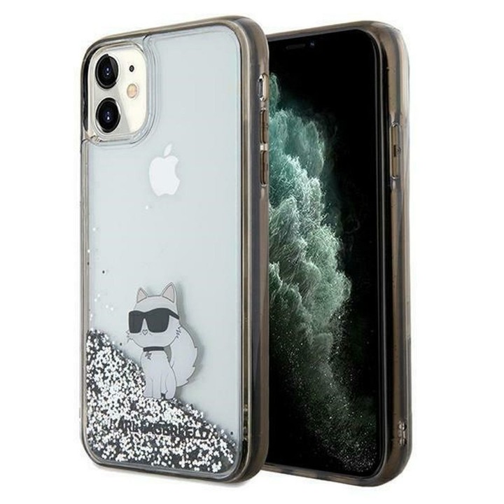 KARL LAGERFELD чохол для IPHONE 11 KLHCN61LKCNSK (Liquid Glitter C) прозорий