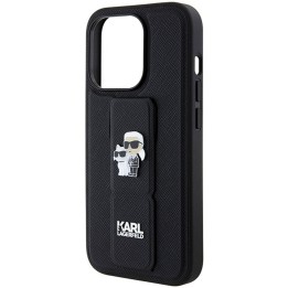 KARL LAGERFELD чехол для IPHONE 14 Pro KLHCP14LGSAKCPK (Gripstand Saffiano KC PIN) черный