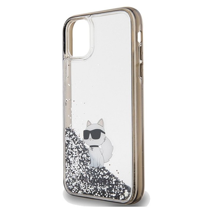KARL LAGERFELD чехол для IPHONE 11 KLHCN61LKCNSK (Liquid Glitter C) прозрачный