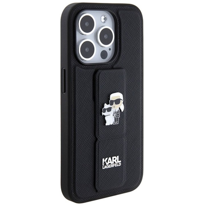 KARL LAGERFELD чохол для IPHONE 14 Pro KLHCP14LGSAKCPK (Gripstand Saffiano KC PIN) чорний