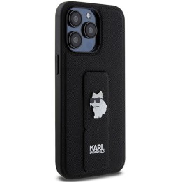 KARL LAGERFELD futerał do IPHONE 13 Pro Max KLHCP13XGSACHPK (Gripstand Saffiano choupette PIN) czarny
