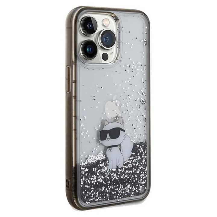 KARL LAGERFELD case for IPHONE 13 Pro KLHCP13LLKCNSK (Liquid Glitter C) transparent