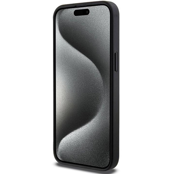 KARL LAGERFELD futerał do IPHONE 13 Pro Max KLHCP13XGSACHPK (Gripstand Saffiano choupette PIN) czarny