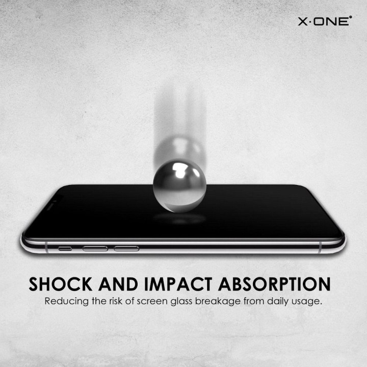 Tempered glass for iPhone 11 PRO MAX X-One Full Cover Extra Strong matte (full glue) black