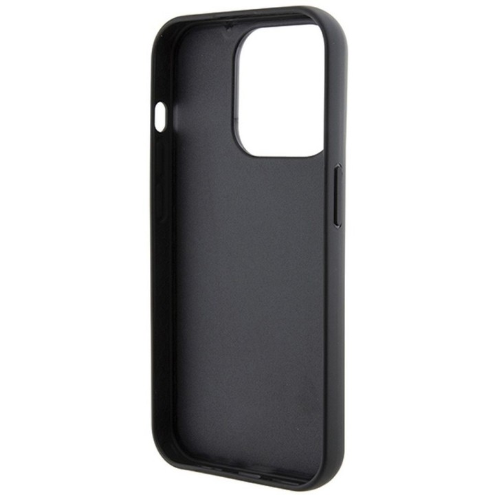 KARL LAGERFELD case for IPHONE 14 Pro Max KLHCP14XGSACHPK (Gripstand Saffiano choupette PIN) black