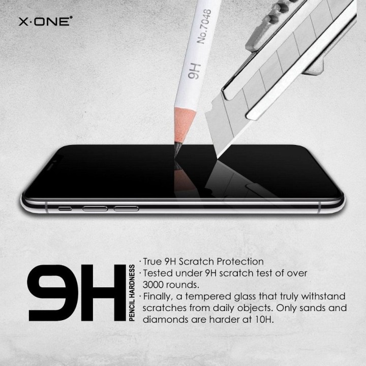 Tempered glass for iPhone 11 PRO MAX X-One Full Cover Extra Strong matte (full glue) black