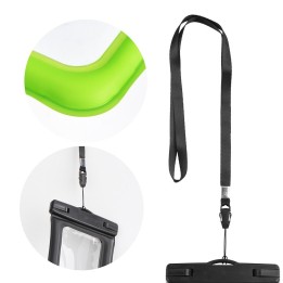 Case for phone universal waterproof with plastic closure AIRBAG green